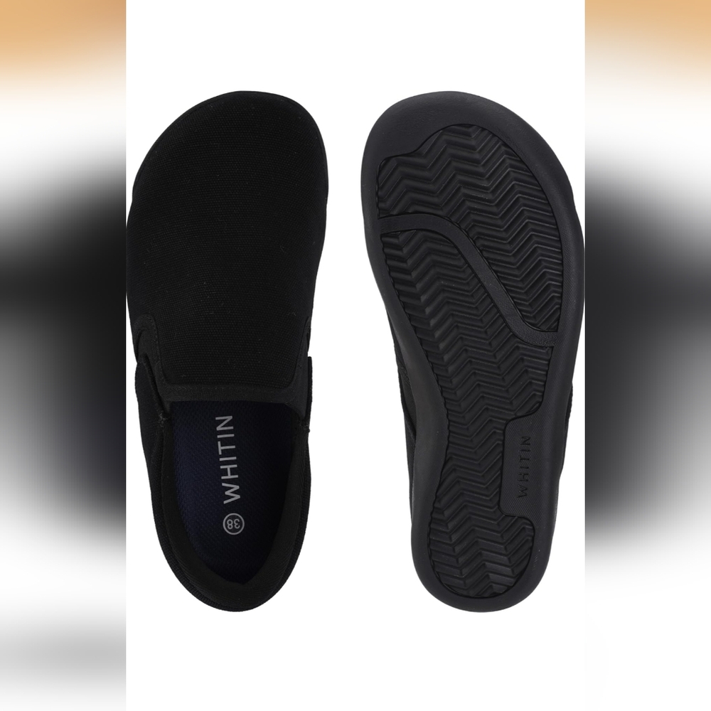 WHITIN Women's Wide Barefoot Shoes | Elastic V-Detail Classic Slip-On - Picture 2 of 10